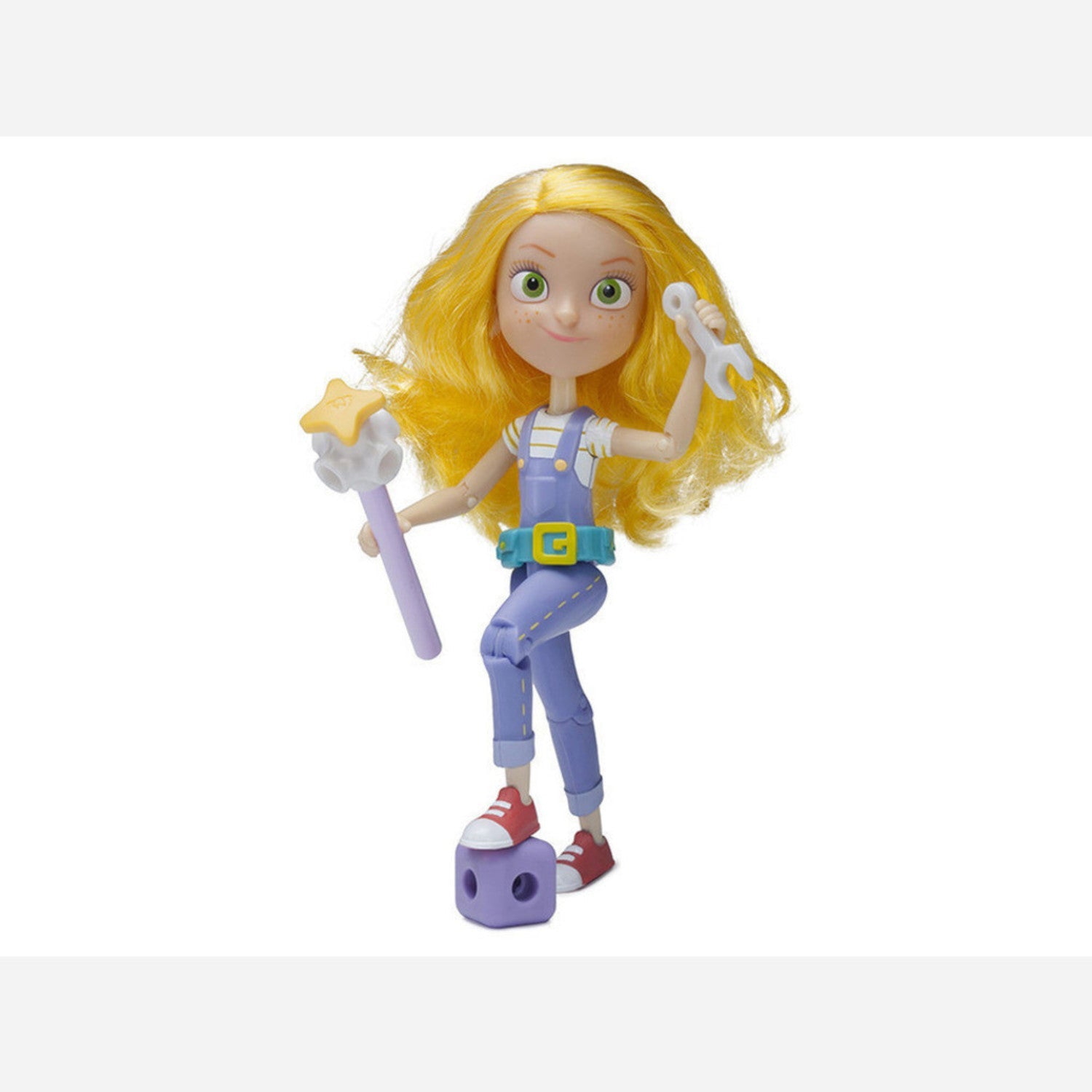 Goldie Blox Action Figure Set with 13-Foot Zipline for Kids' Action Fun