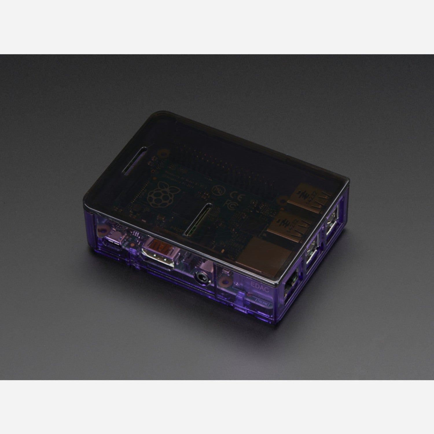 Vibrant Purple Case Base for Raspberry Pi Model B+, Pi 2, and Pi 3