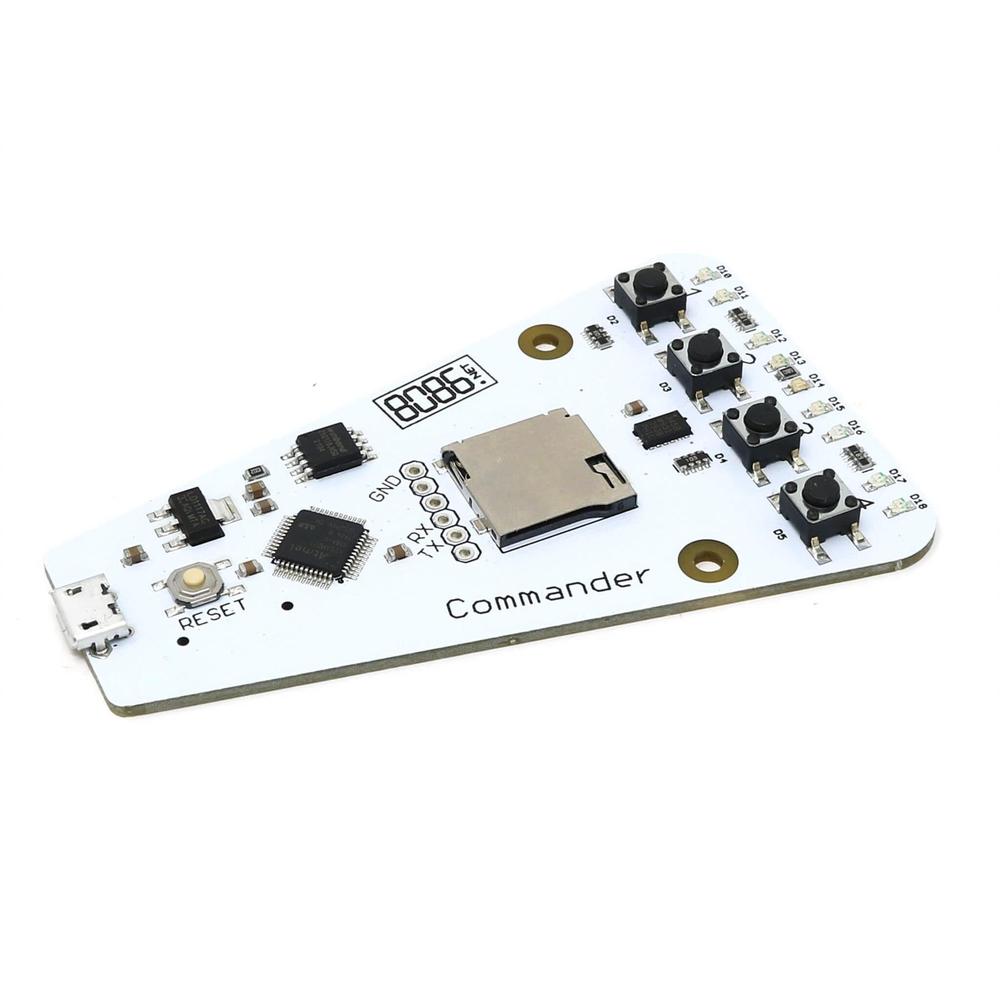 Multipurpose Handheld Commander Button and LED Board with Accelerometer and MicroSD Slot