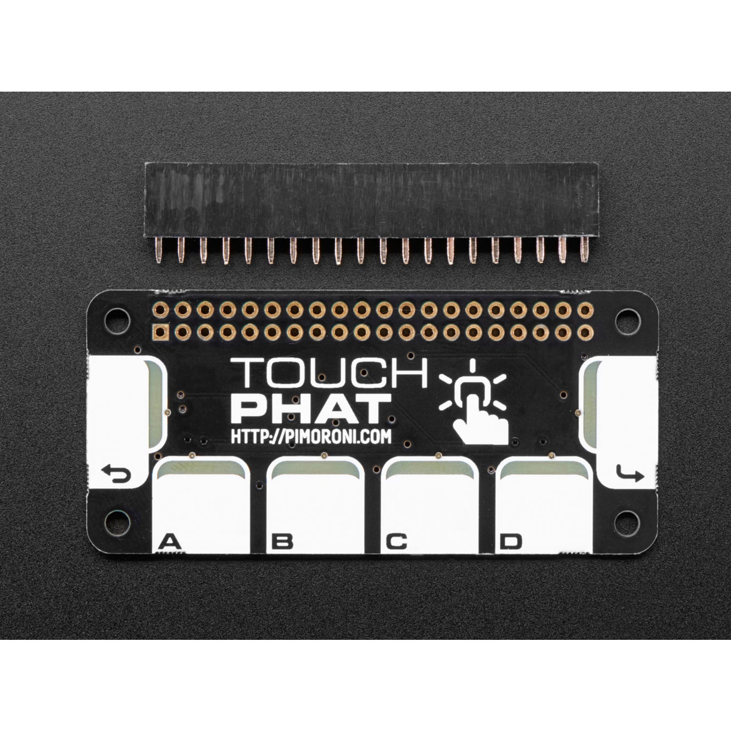 Pimoroni Touch pHAT with Capacitive Buttons for Raspberry Pi Zero and Other Models