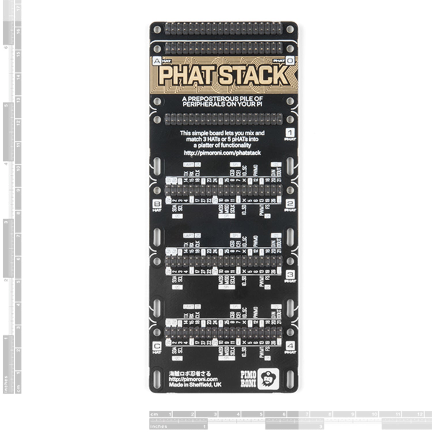 Fully Assembled Pimoroni pHAT Stack Kit for Raspberry Pi - An All - in - One Peripheral Expansion Solution