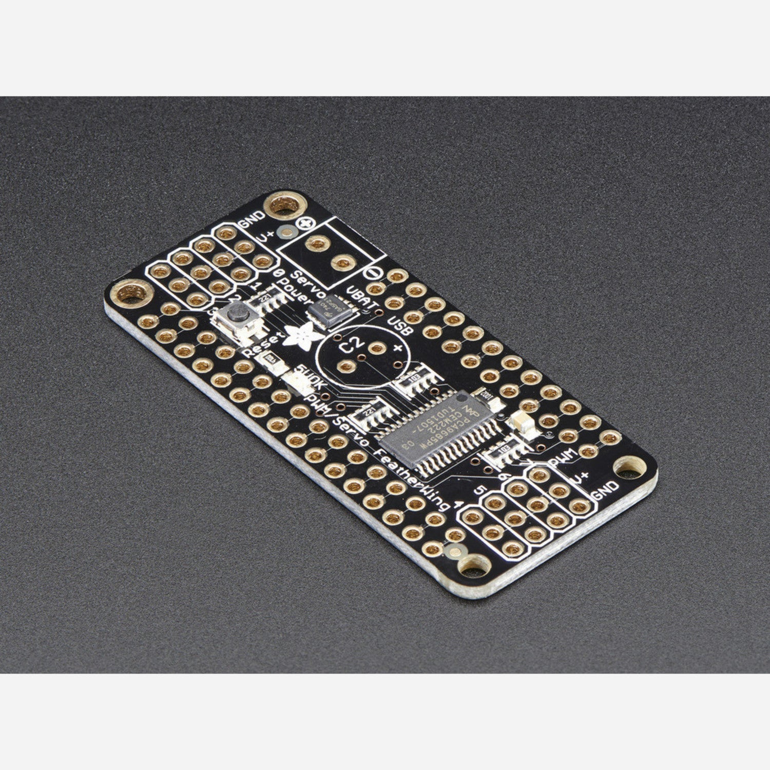 8-Channel Pulse Width Modulation (PWM) or Servo Add-on FeatherWing Compatible with All Feather Boards