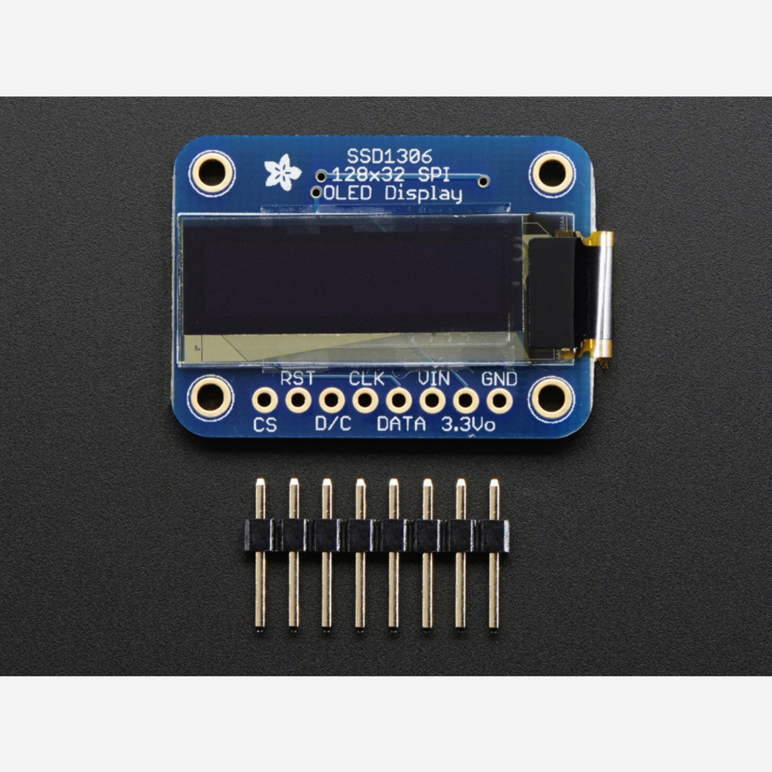 SPI-Enabled Monochrome 128x32 OLED Graphic Display Module for Electronic Projects