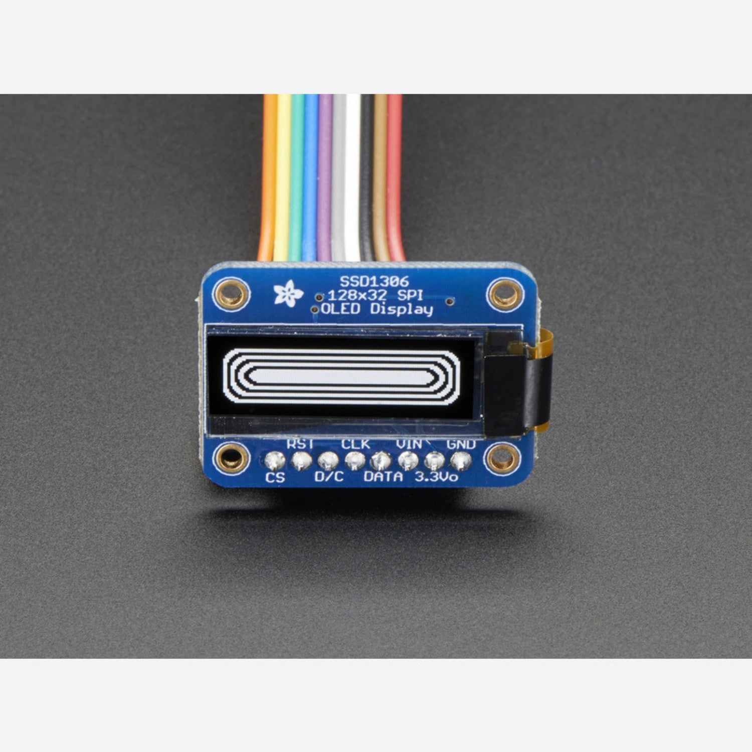 SPI-Enabled Monochrome 128x32 OLED Graphic Display Module for Electronic Projects