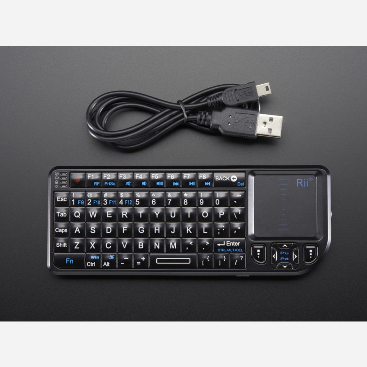 Compact Miniature Wireless USB Keyboard Integrated with Touchpad for Computer Projects