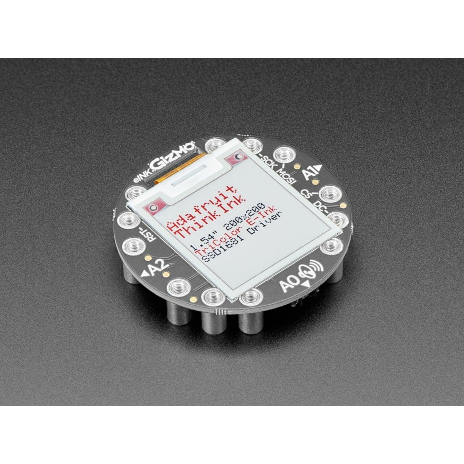 200x200 Tri-Color E-Ink Gizmo for Circuit Playground - Display + Audio Amp