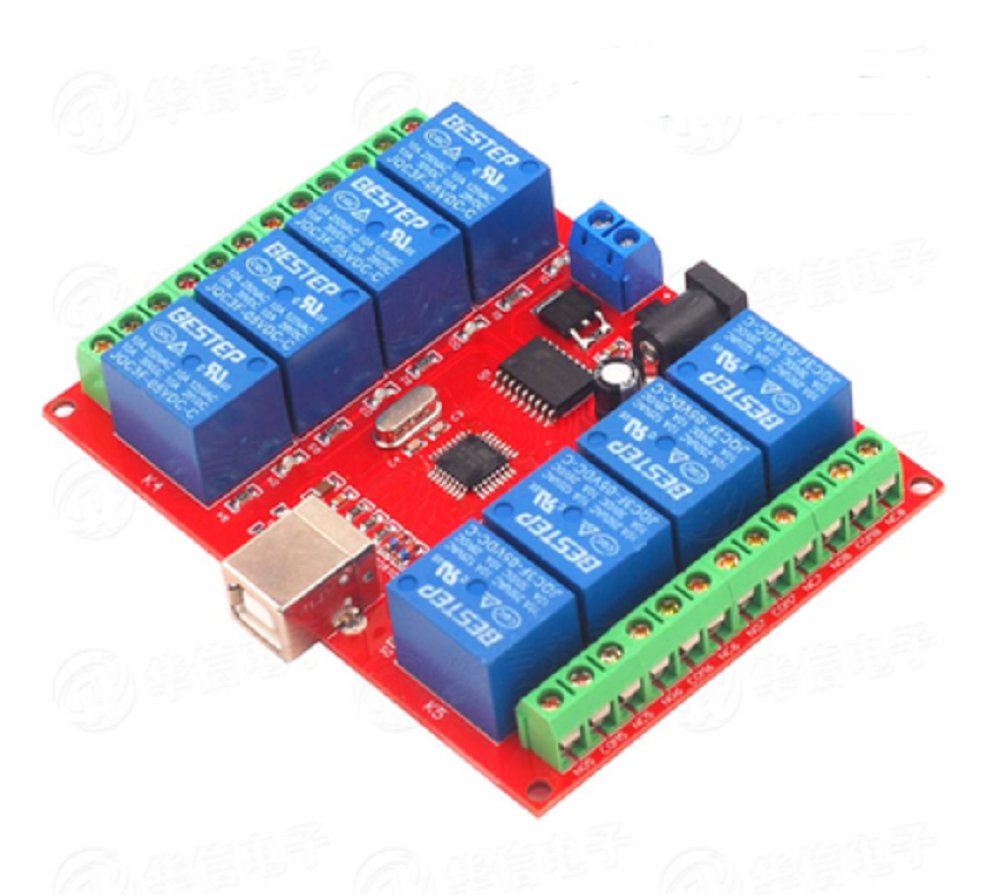 10A 12V USB-Controlled 8-Channel Relay Module for Diverse Electronic Projects