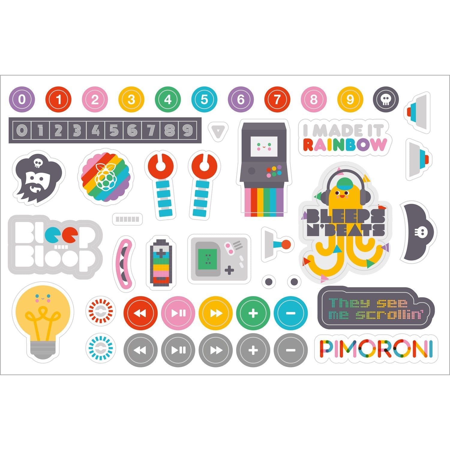Pimoroni's Fantastic Super Sticker Collection for Various Uses