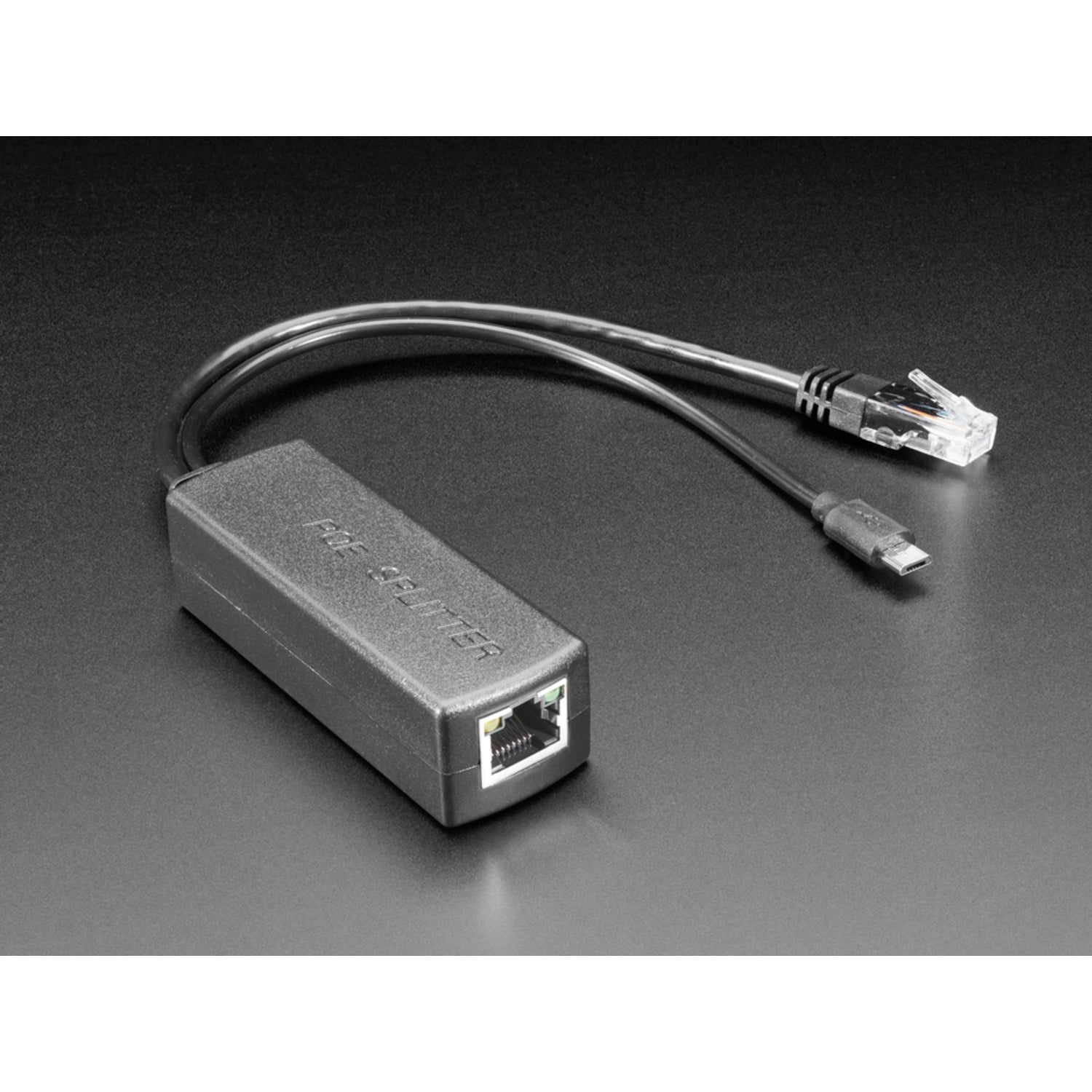 Isolated 12W 5V 2.4 Amp PoE Splitter with MicroUSB Plug