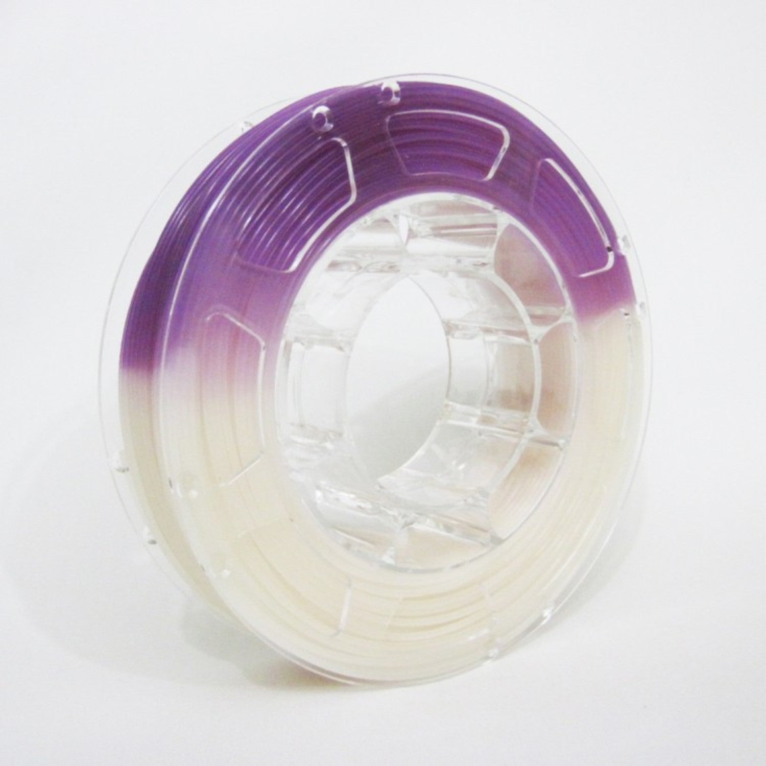 1.75mm, 1Kg Roll of High - Quality PLA Filament for 3D Printing with UV - Induced Color Change from White to Purple