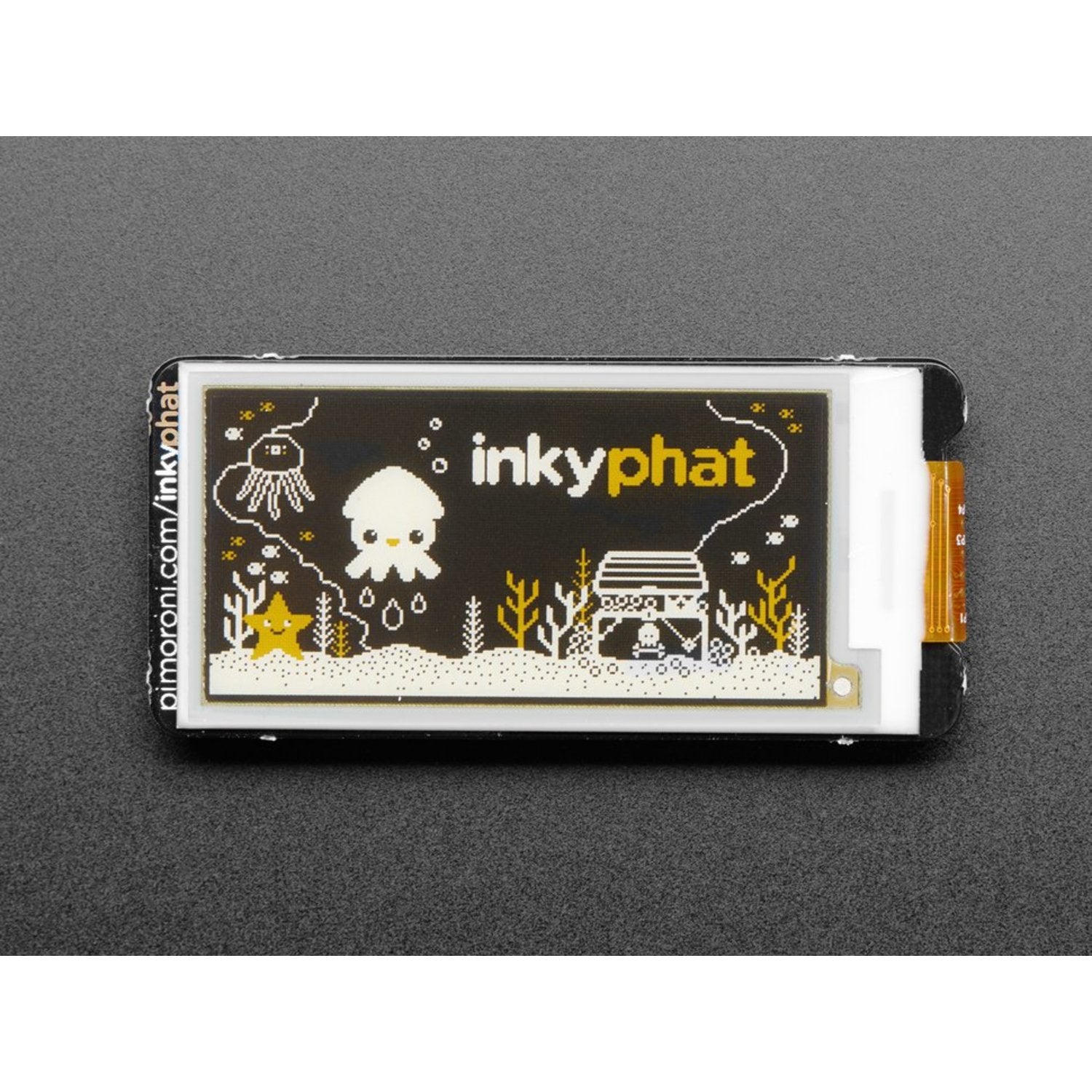 Pimoroni Inky pHAT - Compact 3 - Color eInk Display with Yellow, Black, and White Colors