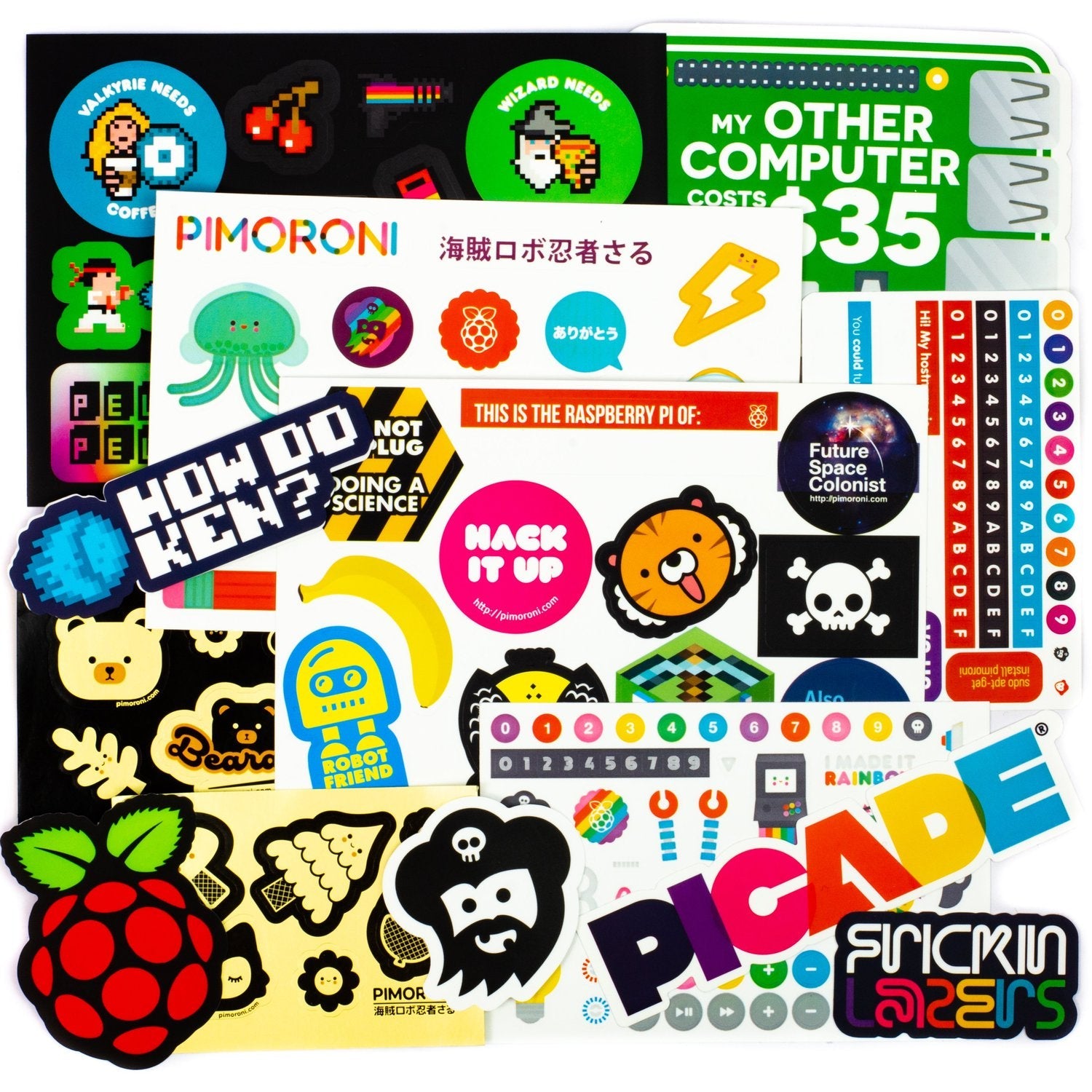 Pimoroni's Fantastic Super Sticker Collection for Various Uses