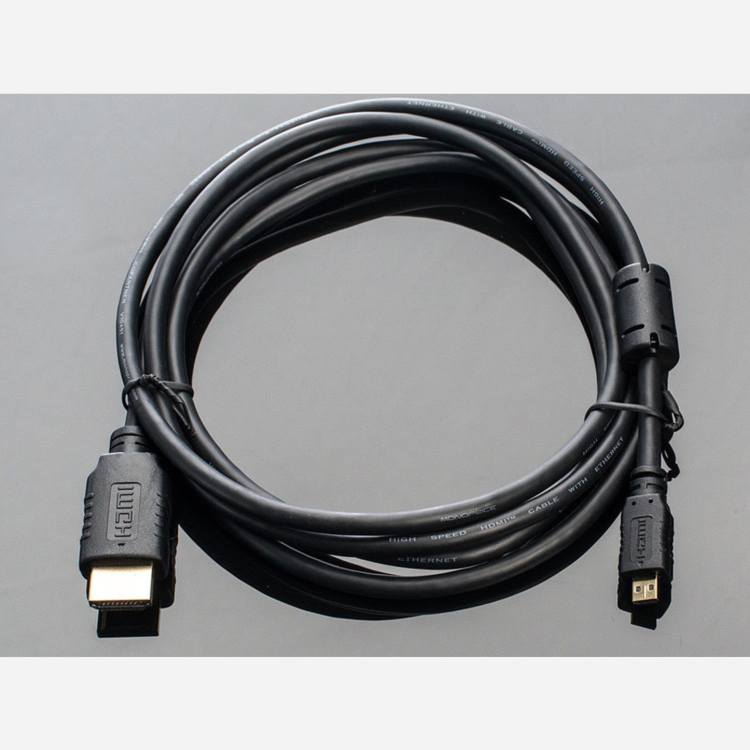 2-Meter Micro HDMI to Standard HDMI Connecting Cable for Multimedia Devices