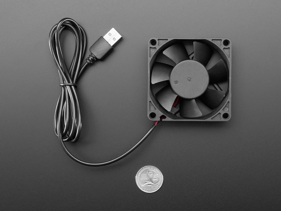 7 cm 5V Square USB-Powered Cooling Fan for Small Projects