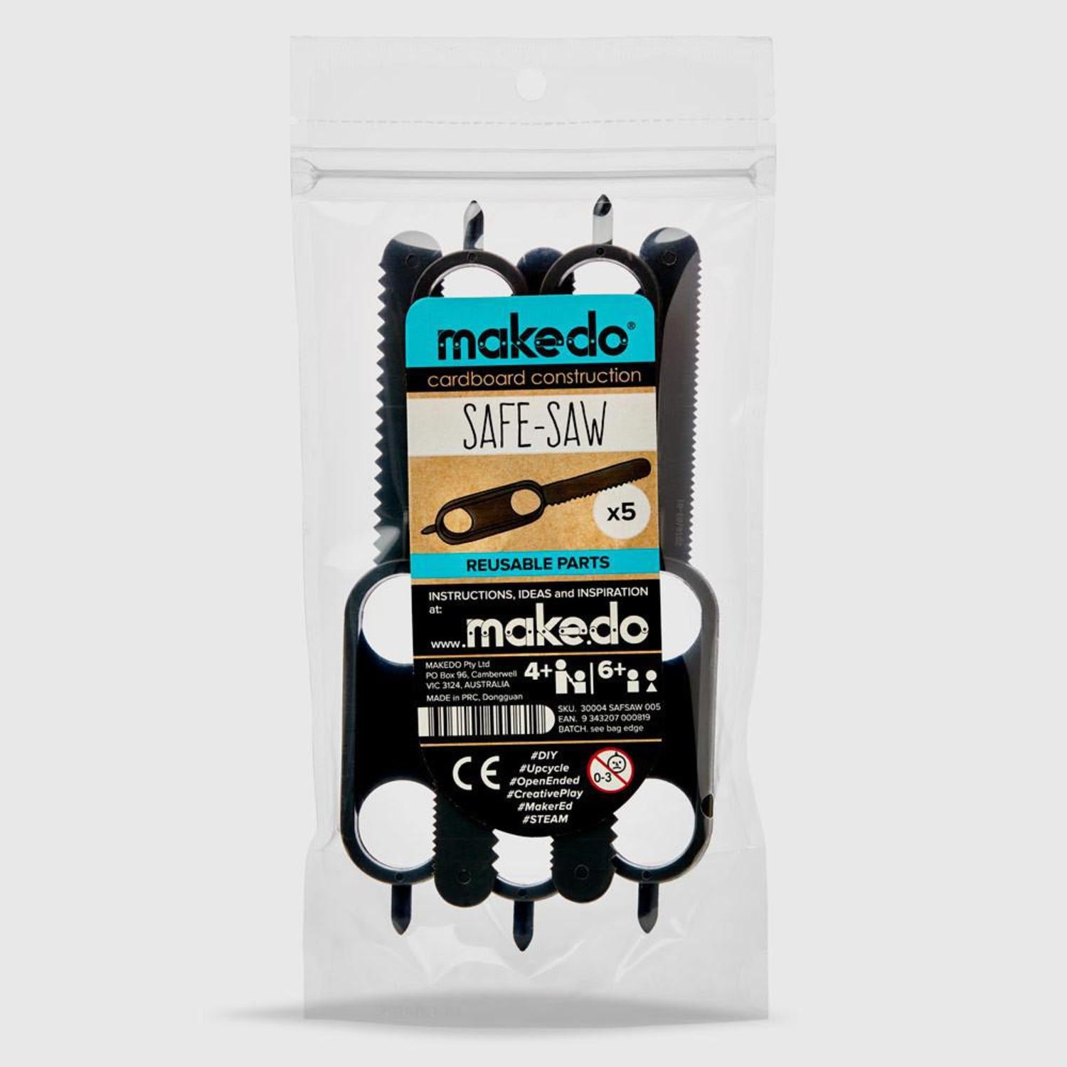 Set of 5 MAKEDO Safe-Saws for Safe Card Cutting