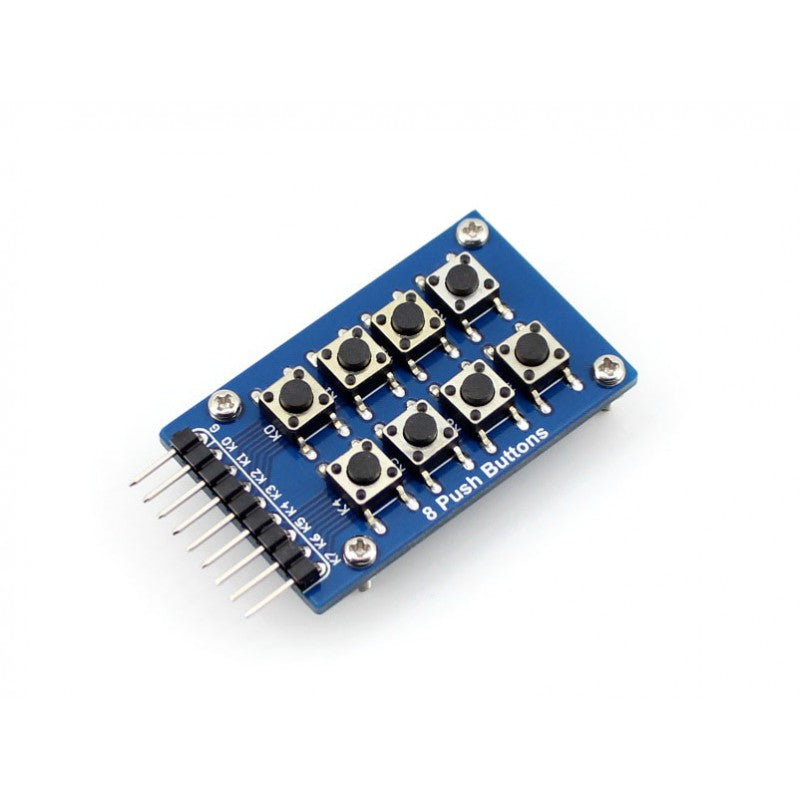 Compact 8-Push-Button Module for Easy DIY Electronics Integration