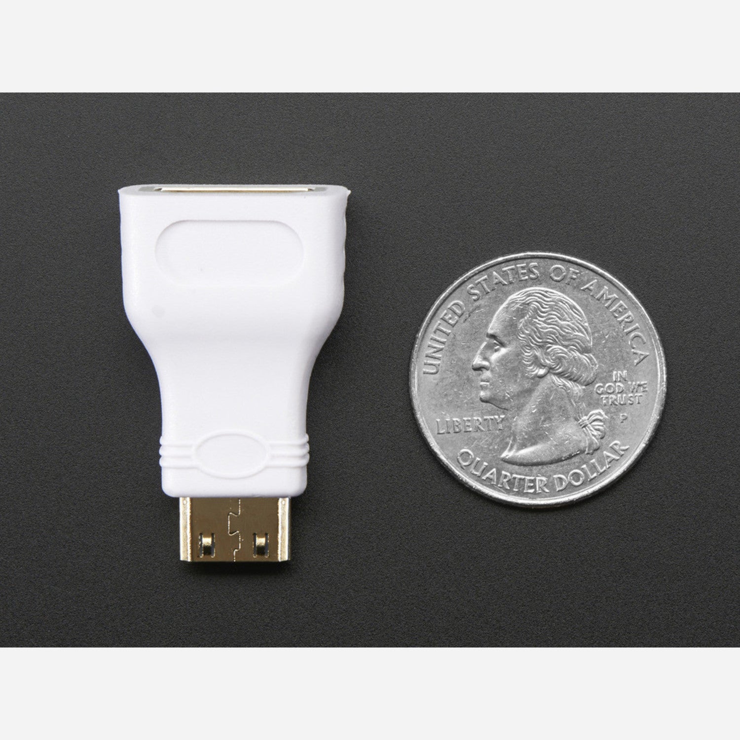 Compact Mini HDMI Plug to Standard HDMI Jack Conversion Adapter