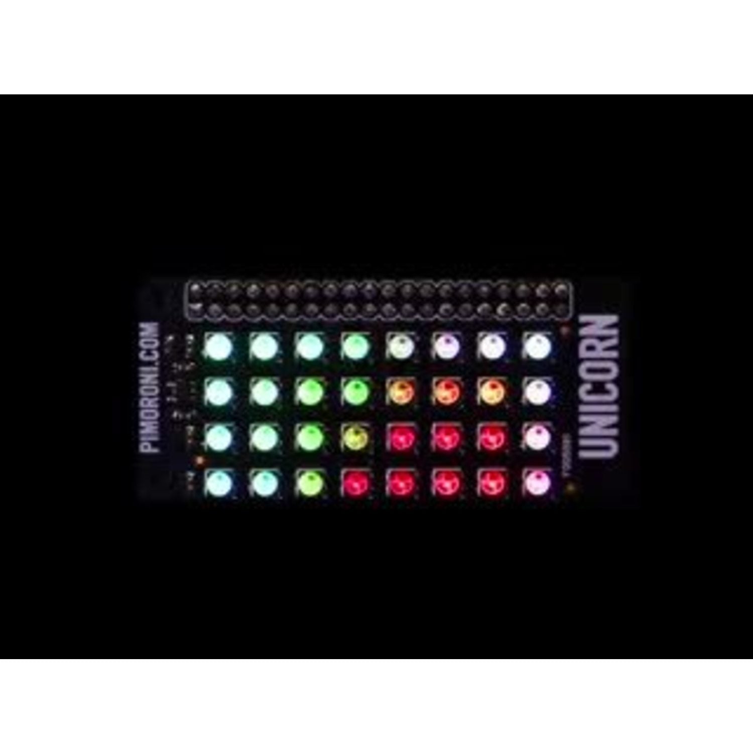 Pimoroni Unicorn pHAT - A 4x8 RGB LED Shield Accessory for Raspberry Pi Computers