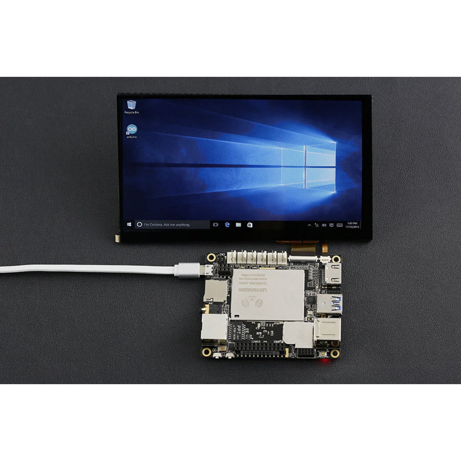 7-Inch 1024 x 600 IPS Display Screen Suitable for LattePanda Single Board Computer