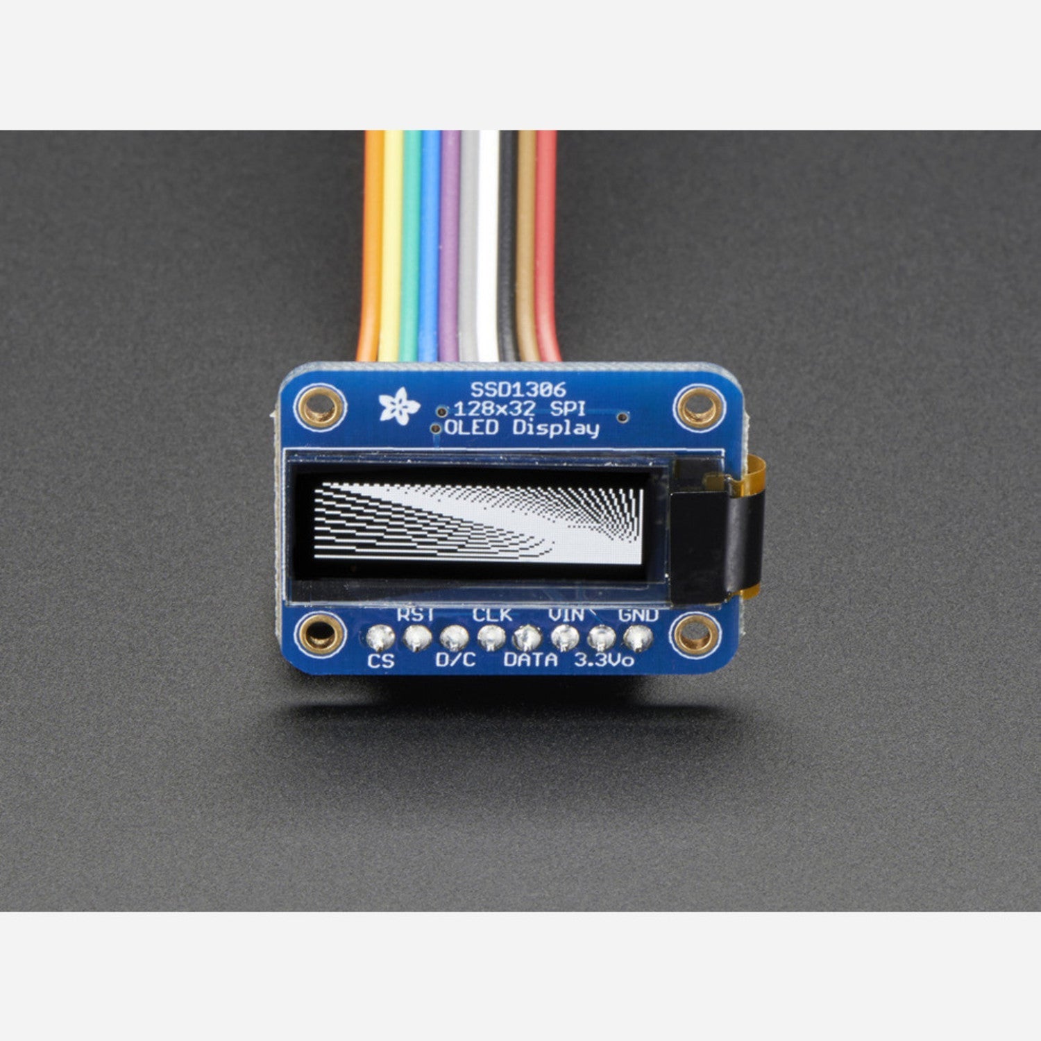 SPI-Enabled Monochrome 128x32 OLED Graphic Display Module for Electronic Projects