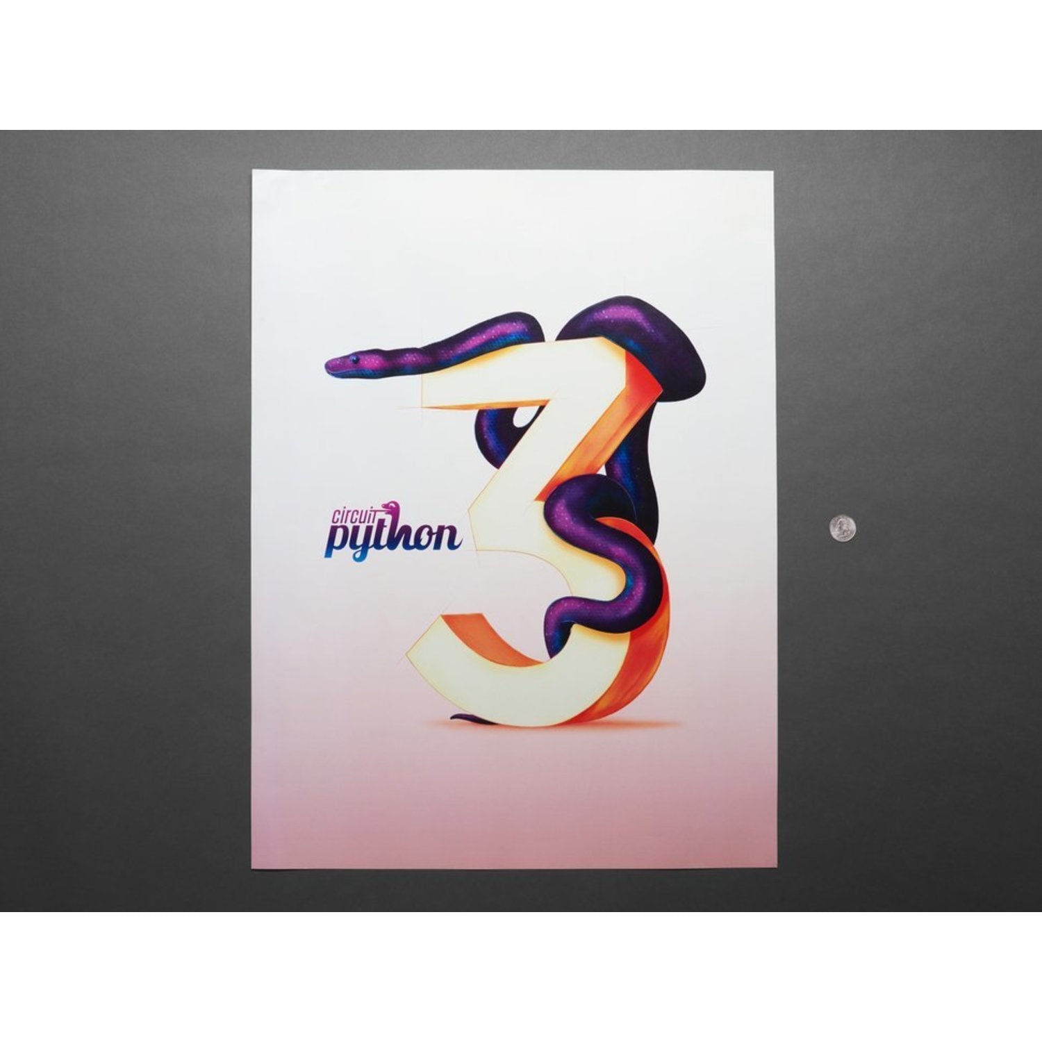CircuitPython 3 Celebration Poster - Glossy 24 x 18 Inches Wall Decor