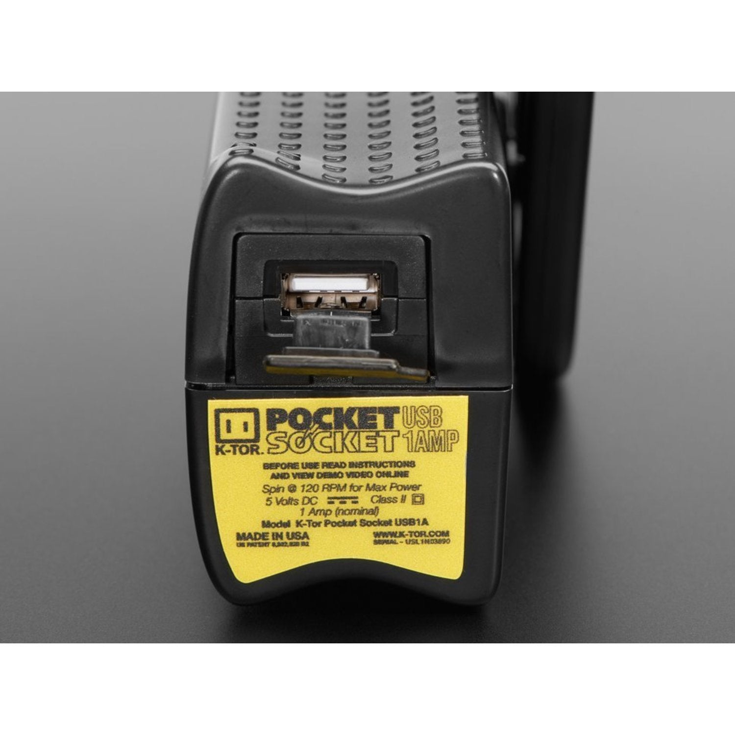 K-Tor Portable Hand-Cranked Pocket Socket USB Generator with 5V 1 Amp Output