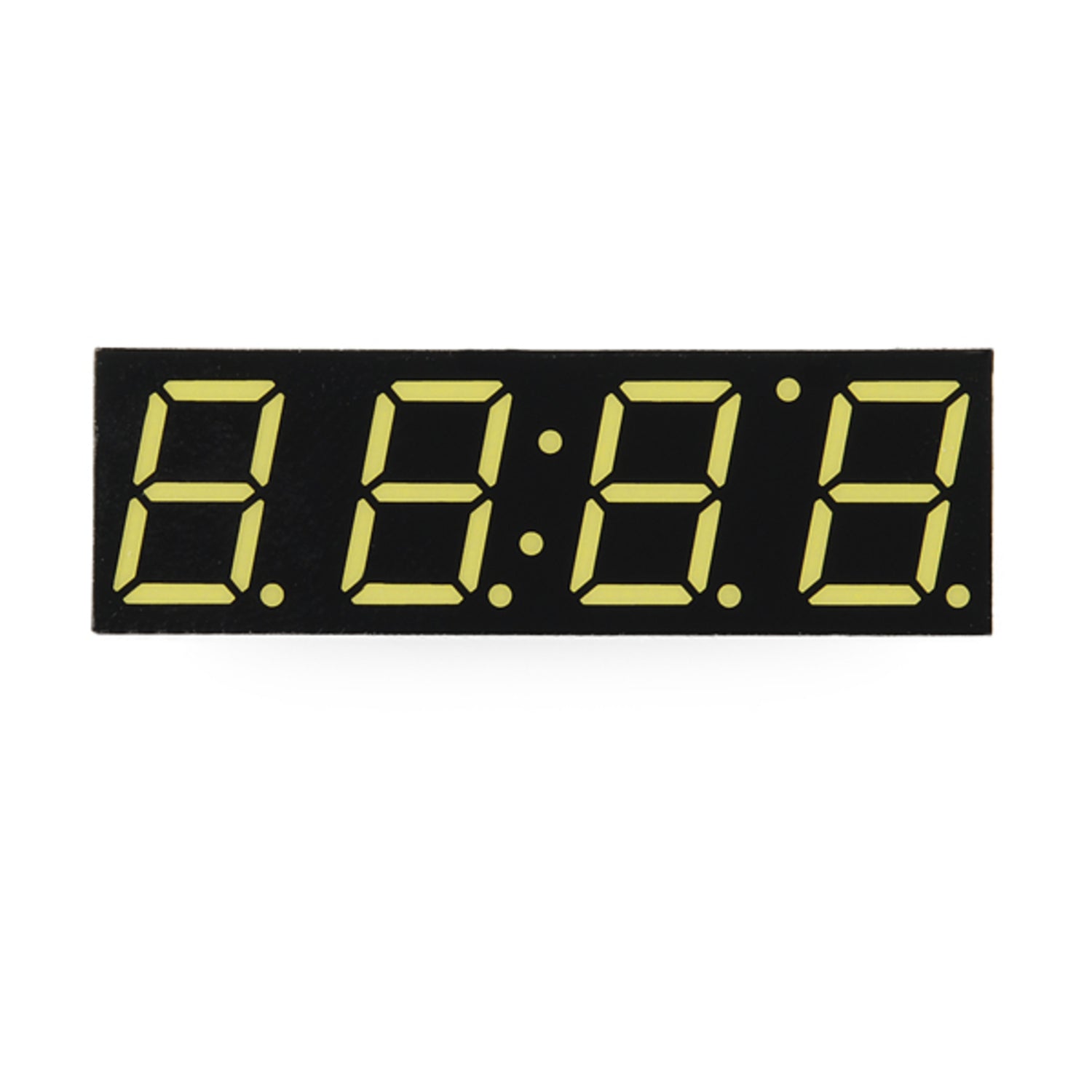 4-Digit White 7-Segment Display with Common Anode