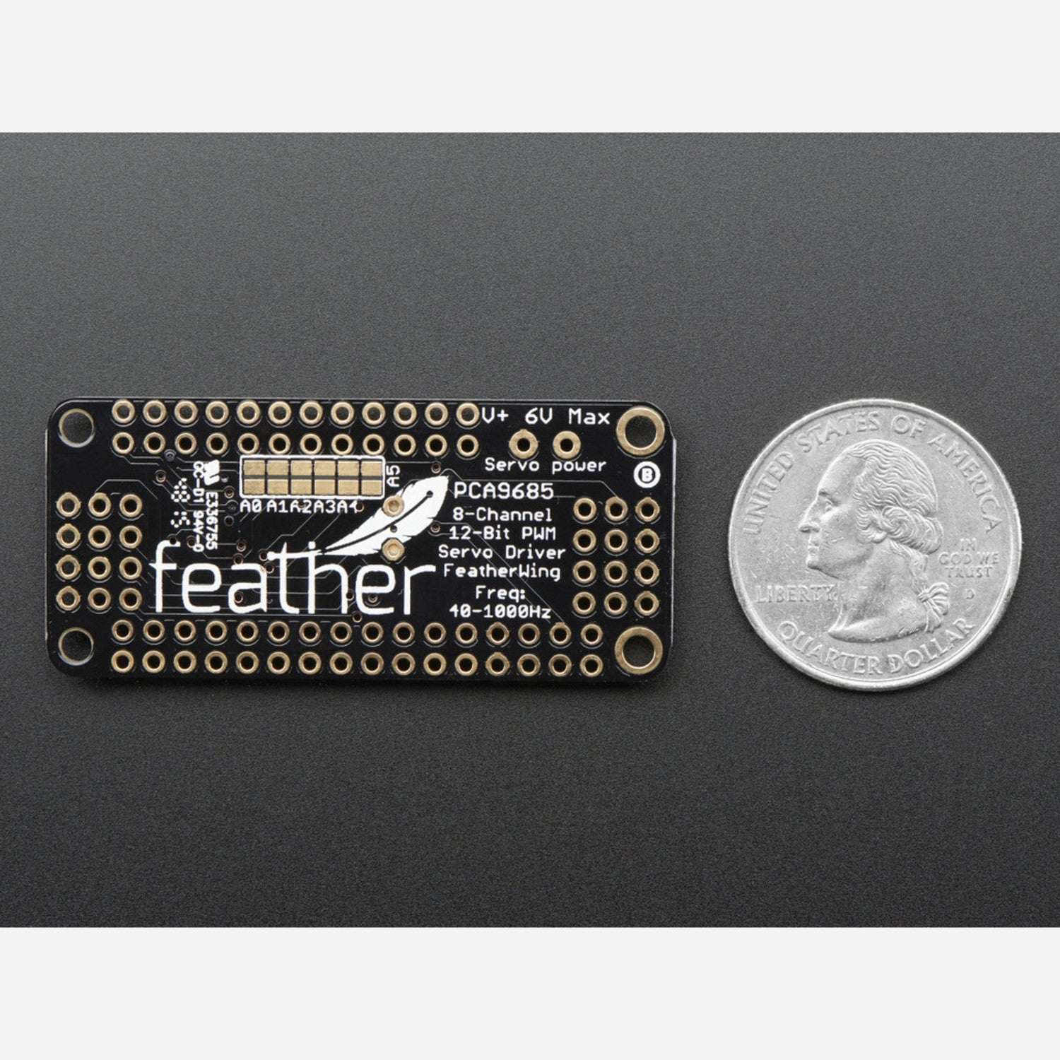 8-Channel Pulse Width Modulation (PWM) or Servo Add-on FeatherWing Compatible with All Feather Boards