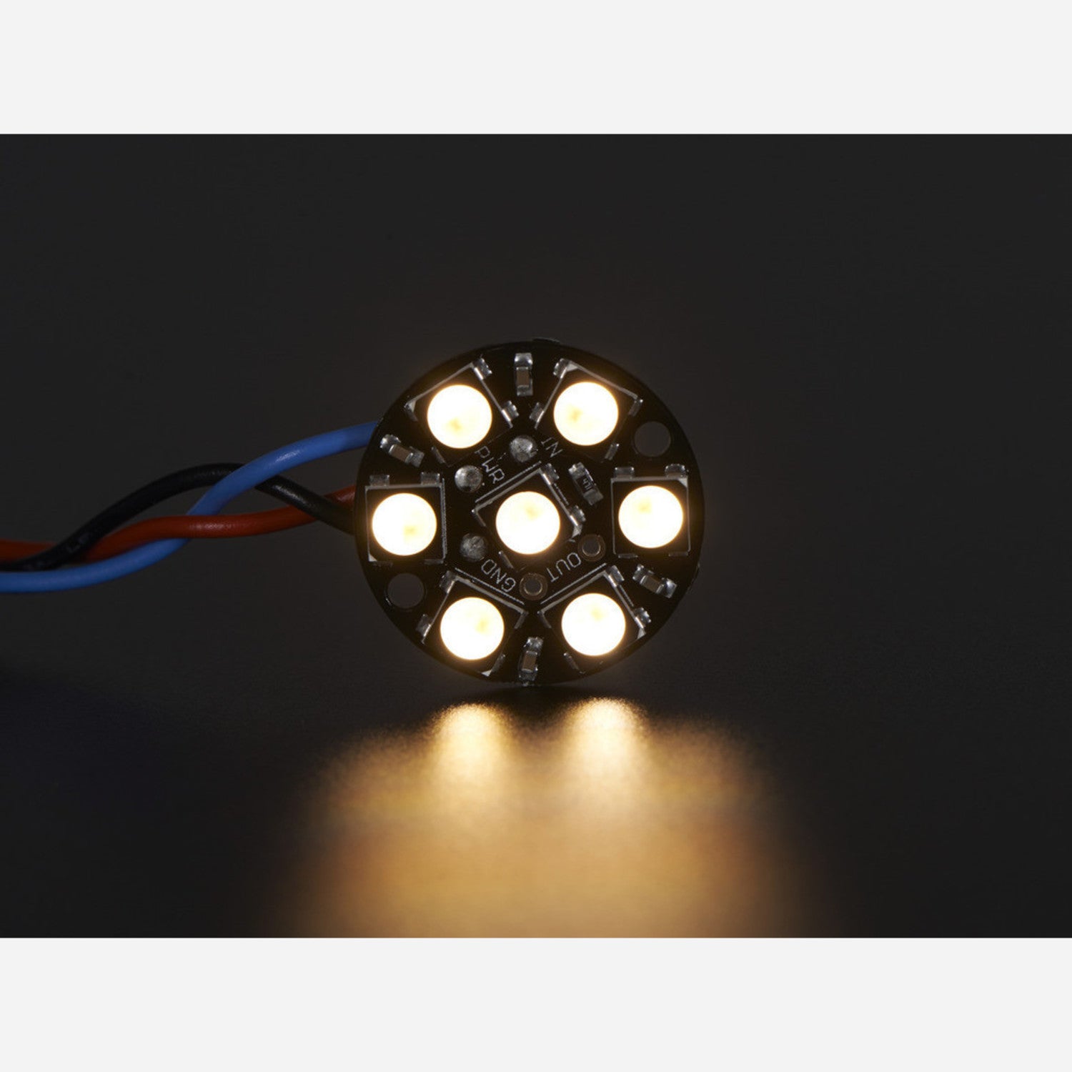 NeoPixel Jewel - 7pcs 5050 RGBW LED with Integrated Drivers, Warm White ~3000K