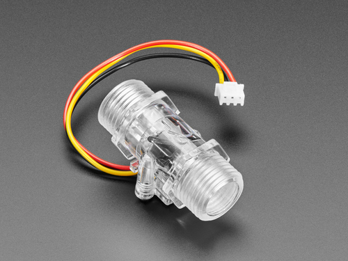 Transparent Turbine-type Water Flow Sensor Equipped with 3-pin JST Connector for Various Projects