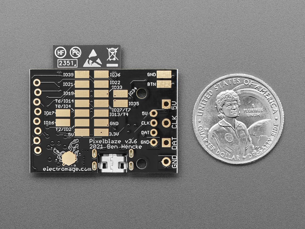 WiFi-Enabled Pixelblaze V3 Standard XL - High-Performance LED Controller for Diverse Lighting Projects