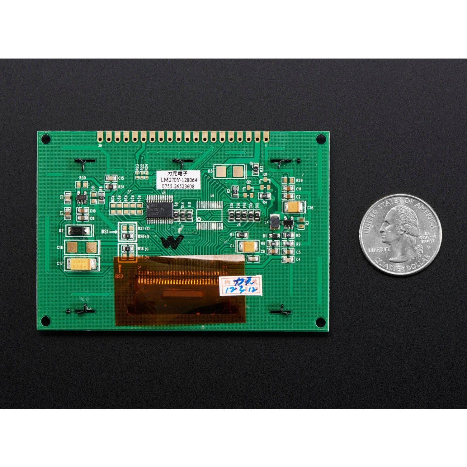 2.7-Inch 128x64 Monochrome OLED Graphic Display Module Kit with Bezel