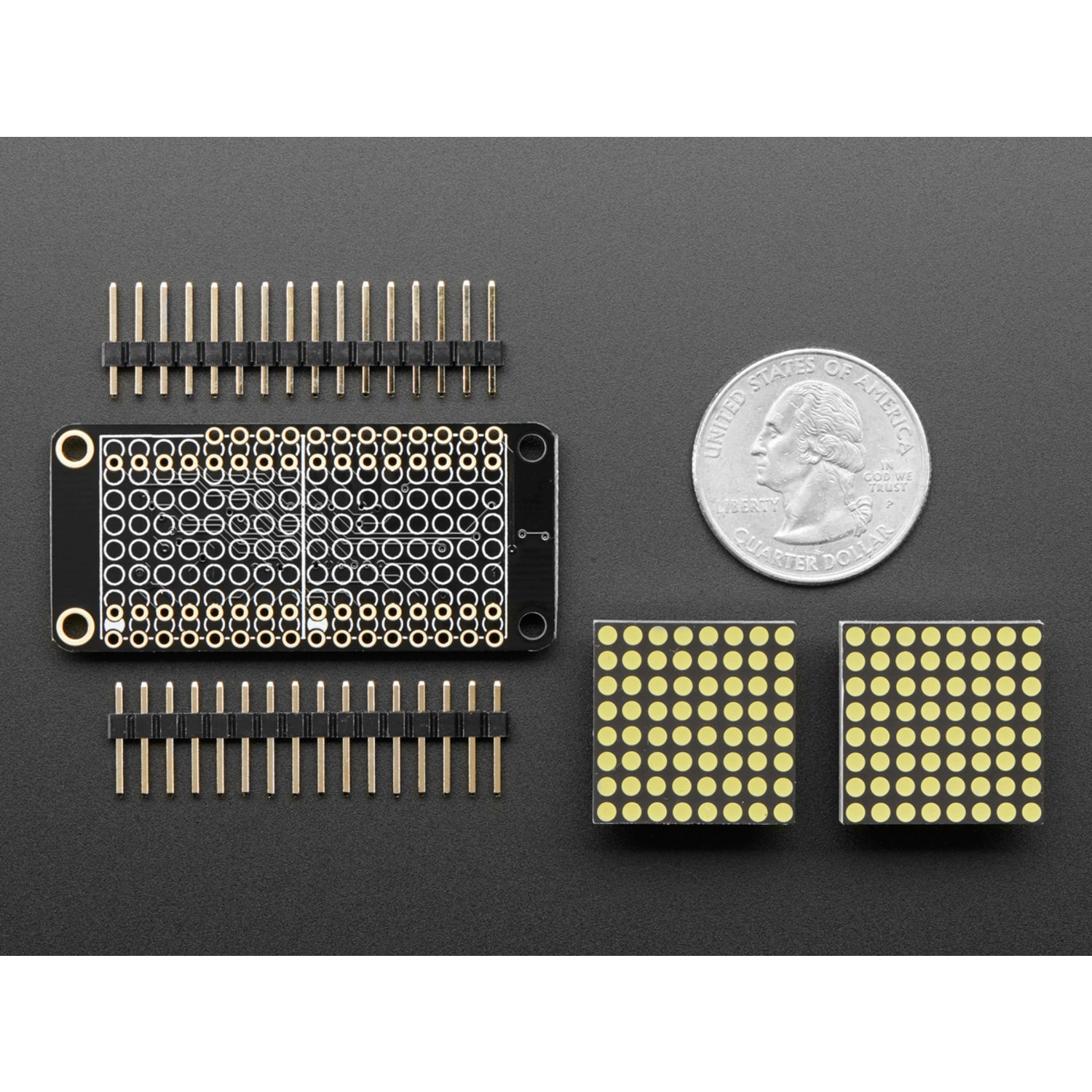 Adafruit 0.8-Inch White 8x16 LED Matrix FeatherWing Display Kit
