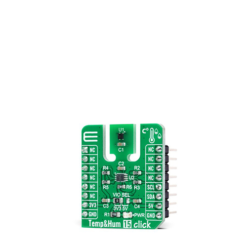 MIKROE Temperature and Humidity 15 Click Board for Precise Environmental Sensing