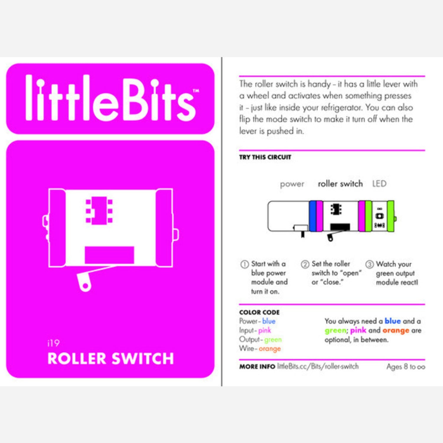 LittleBits Handy Roller Switch with Mode - Changing Feature
