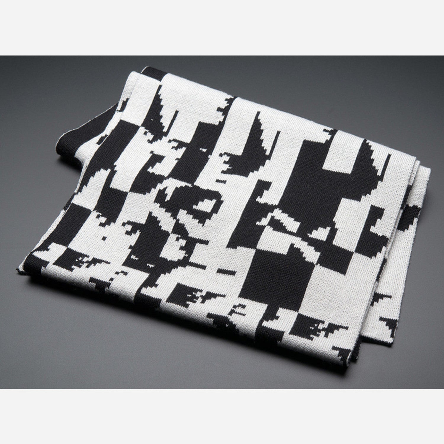 Glitchaus Brand Winter Glitch Pattern Scarf