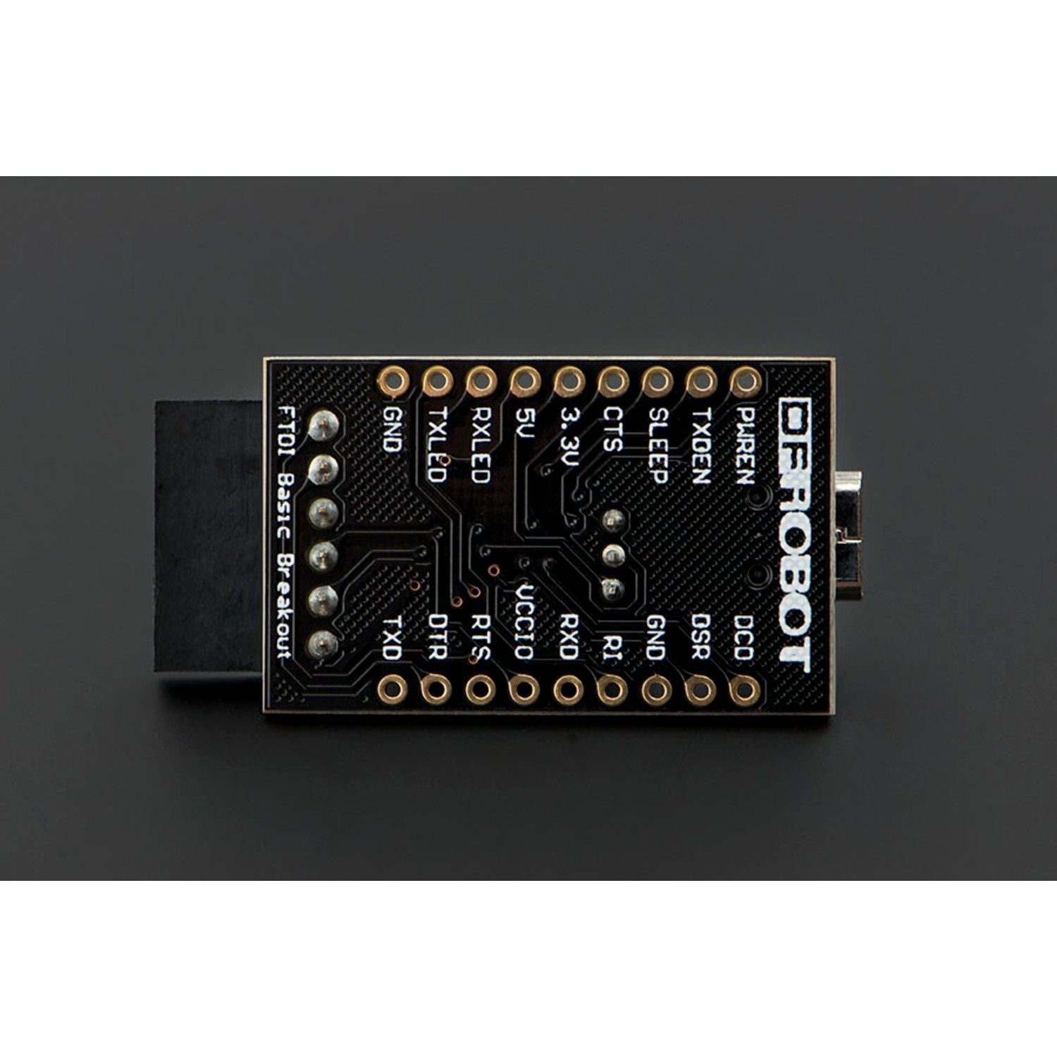 FTDI Basic Breakout Board for Serial Communication, 3.3/5V Output, Arduino Compatible