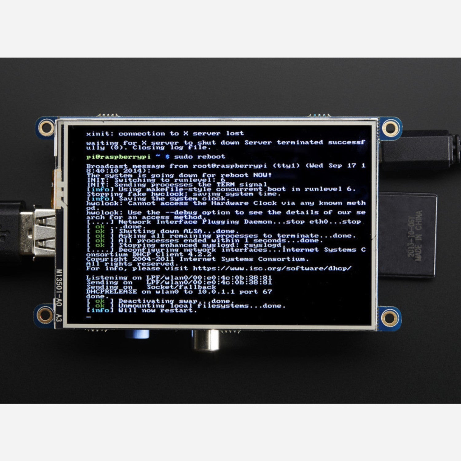 Assembled 3.5-inch 480x320 TFT Touchscreen Display for Raspberry Pi