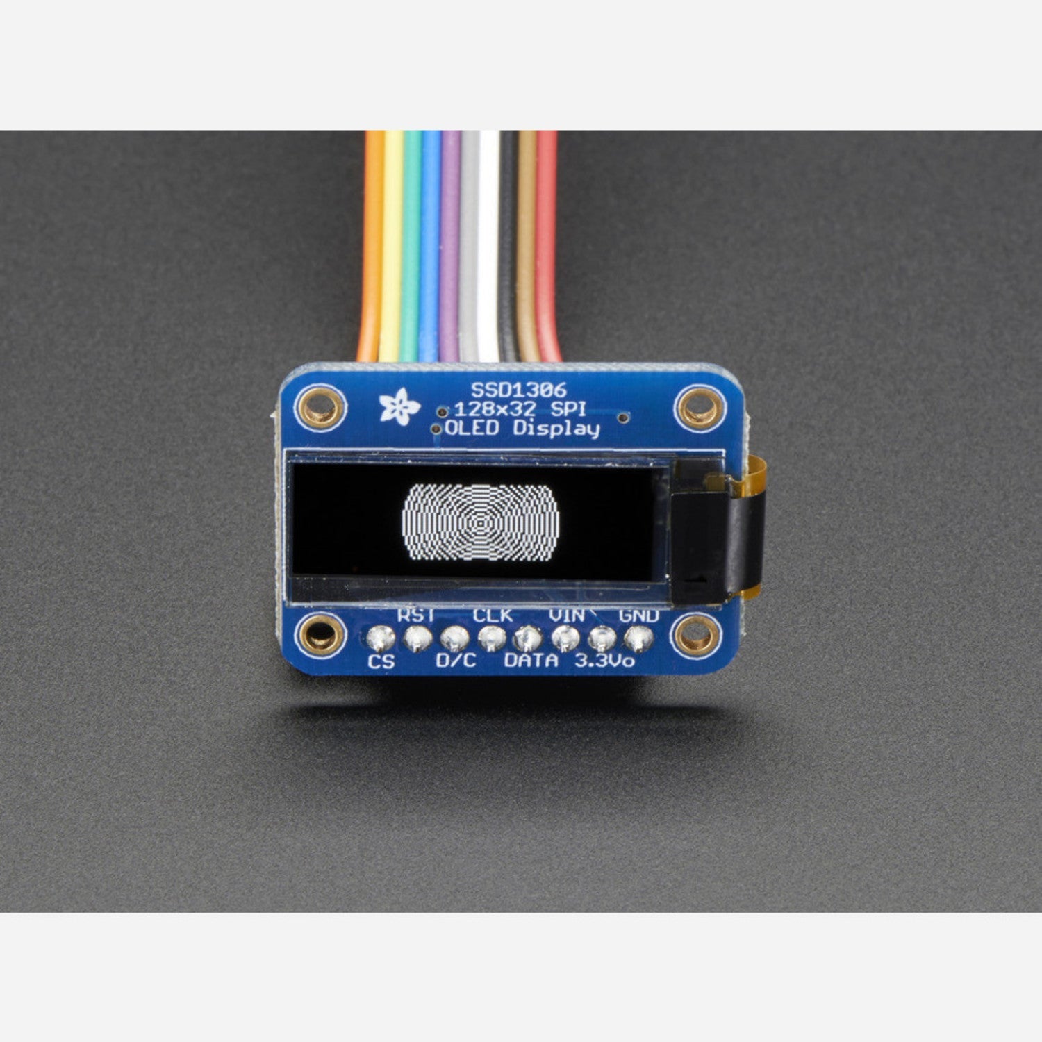 SPI-Enabled Monochrome 128x32 OLED Graphic Display Module for Electronic Projects