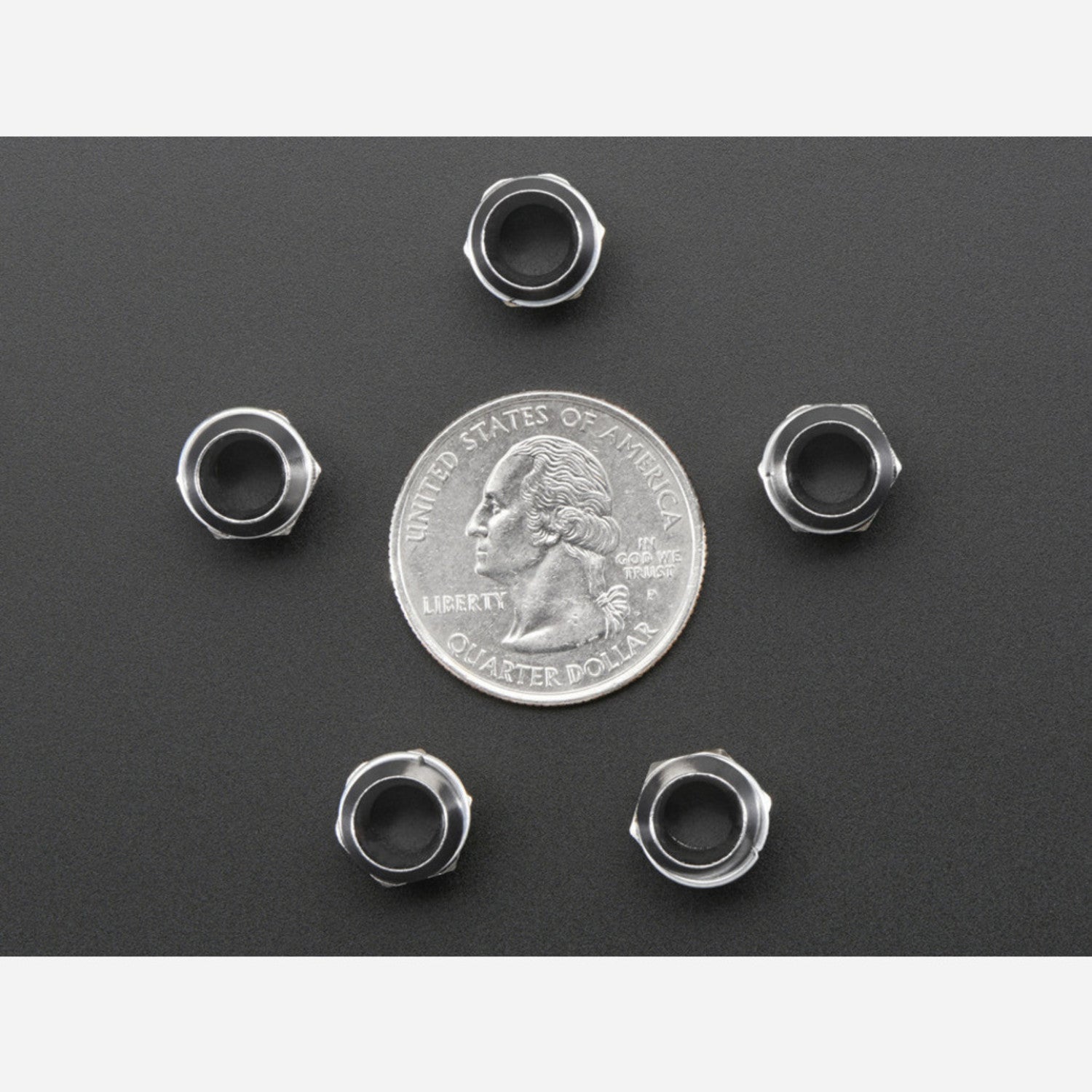 Pack of 5 - 5mm Chromed Metal Narrow Bevel LED Holders for LED Installation