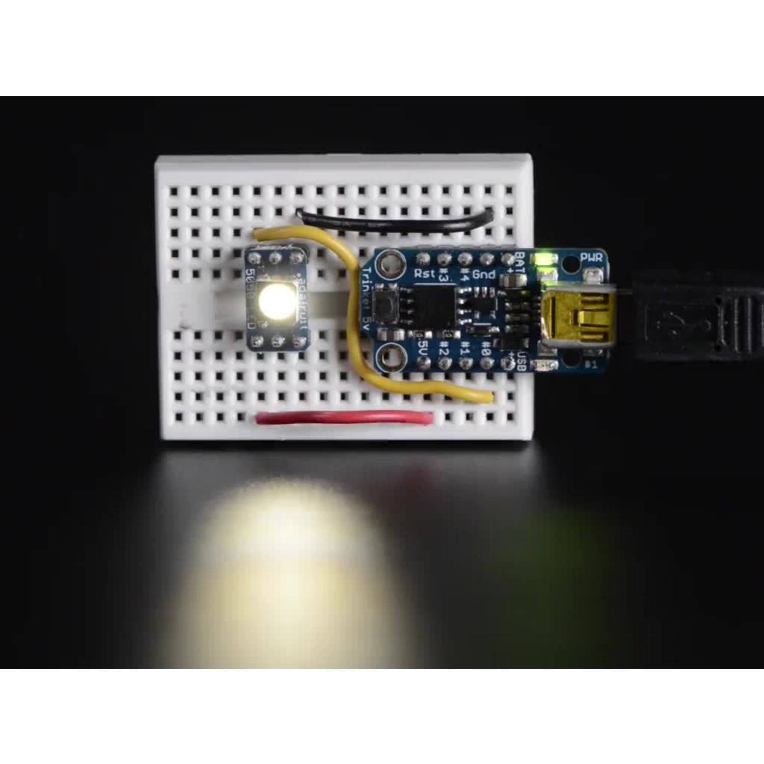 10-Pack NeoPixel RGBW LEDs with Integrated Driver - Black Casing, ~4500K Natural White