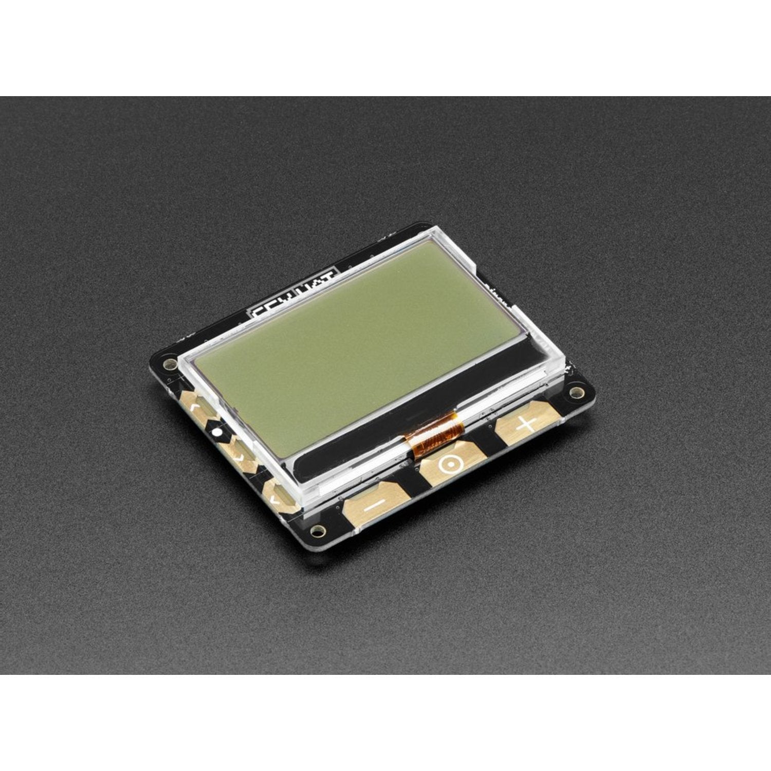 Pimoroni GFX HAT - A Premium 128x64 LCD Display Module with RGB Backlight and Six Capacitive Touch Buttons for Raspberry Pi Projects