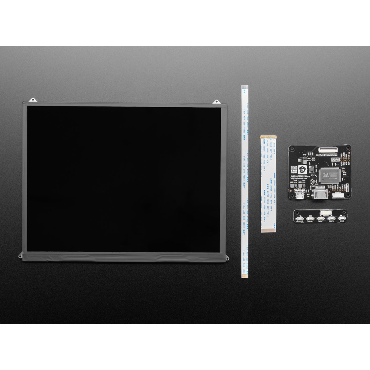 Pimoroni High - Resolution 10 - Inch IPS LCD Screen Kit with 1024x768 Resolution for HDMI Devices