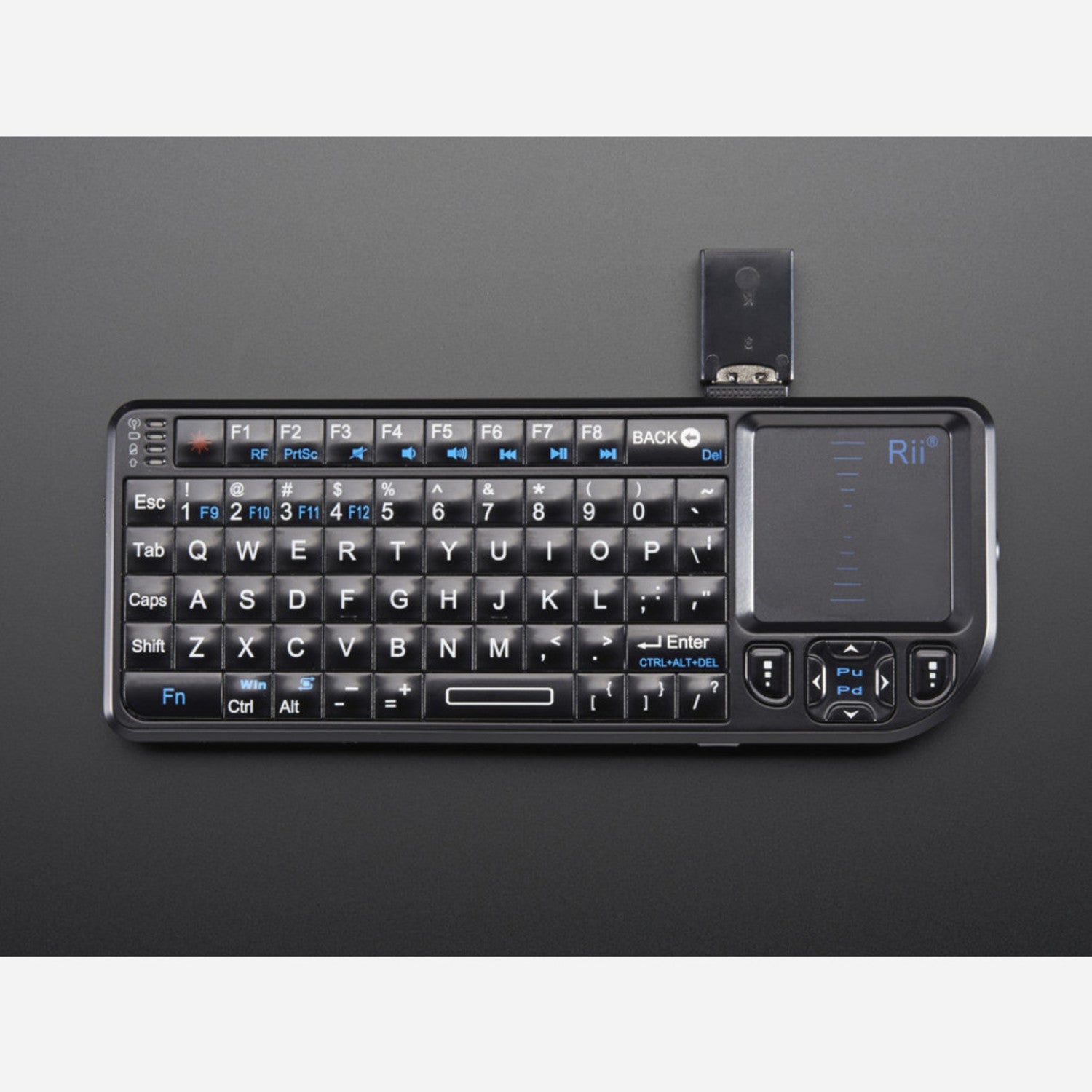 Compact Miniature Wireless USB Keyboard Integrated with Touchpad for Computer Projects