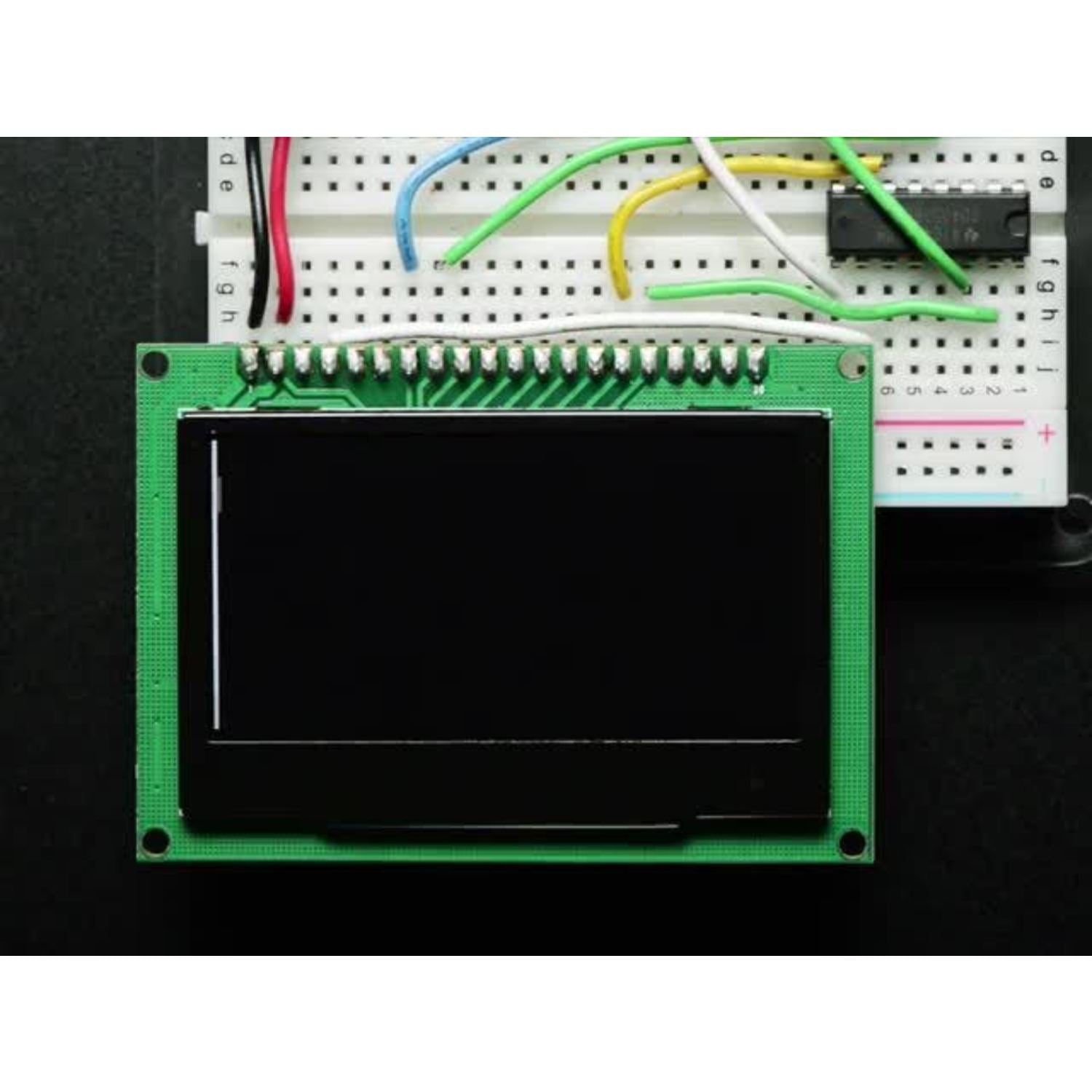 2.7-Inch 128x64 Monochrome OLED Graphic Display Module Kit with Bezel