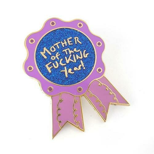 Limited Edition 'Mother of the Bloody Year' Gold - Backed Hard Enamel Lapel Pin