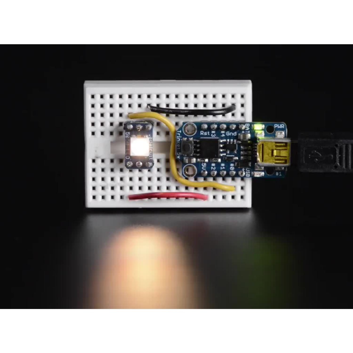 NeoPixel RGBW LEDs with Integrated Driver Chip - Warm White (Approximately 3000K) - White Casing - Pack of 10 - Smart Lighting Components