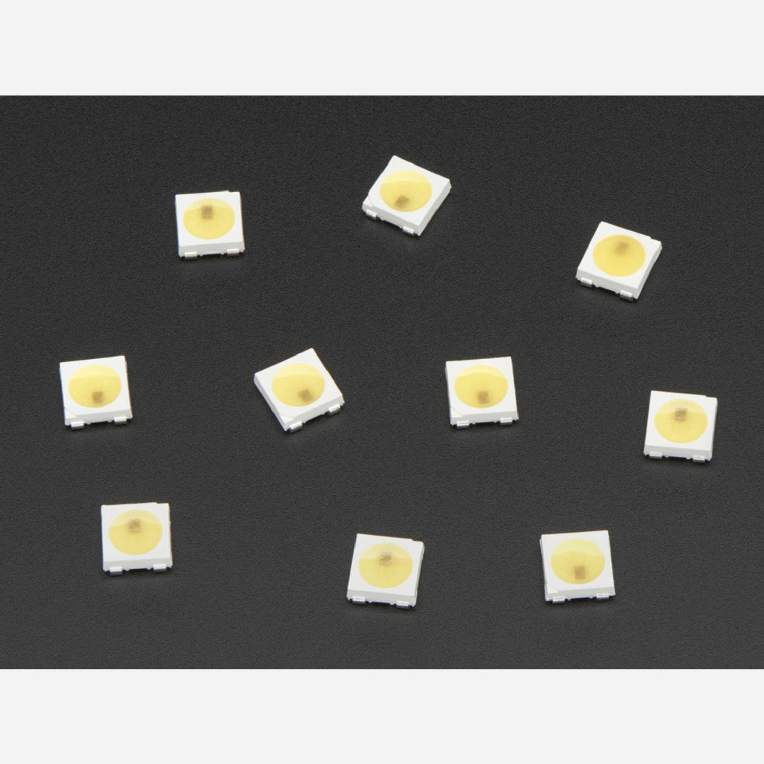 10-Pack NeoPixel Cool White LEDs (~6000K) with Integrated Driver Chip
