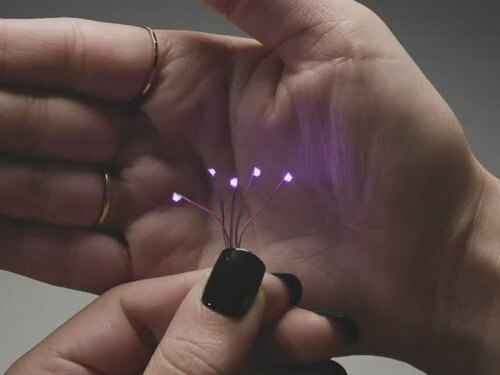 5-Pack Miniature 0805 Surface-Mount Technology (SMT) Purple Wired LEDs for Crafting and Modelling