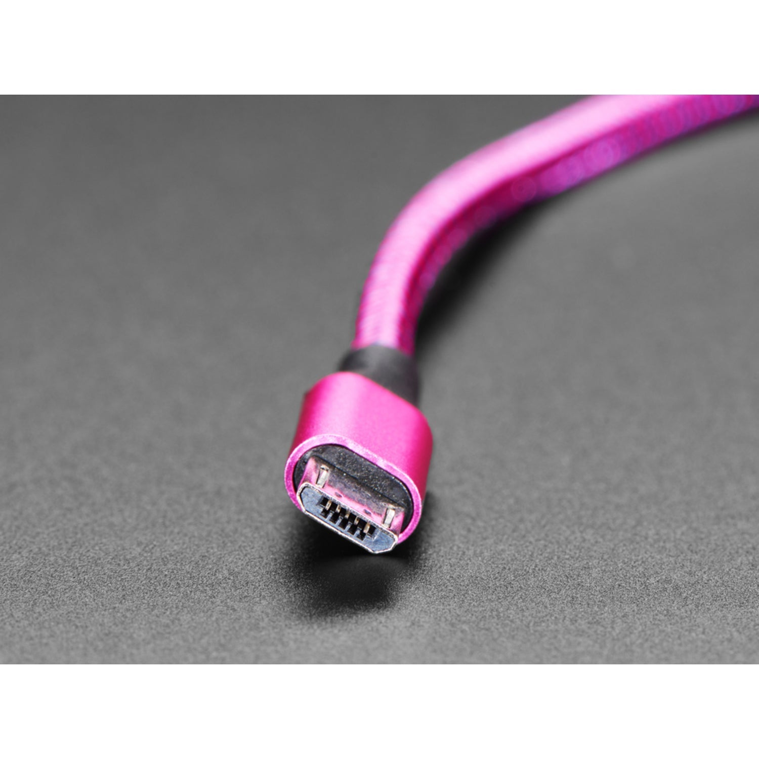 Fashionable 2-Meter Long Pink and Lavender Braided USB Type-A to Micro-USB B Charging Cable